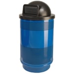 Stadium 55 Gallon Perforated Waste Receptacle with Dome Top - Configurable