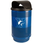 Stadium 55 Gallon Perforated Waste Receptacle with Flat Top in Stainless Steel