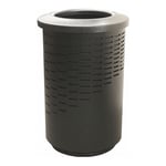 Stadium Series Wave Trash Can with Flat Top 55 Gallon  - Configurable