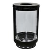 Lookout 55 Gallon Steel Receptacle with Clear Panels, Black Finish 