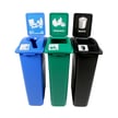 Product comes as shown- Mixed Recyclables in blue, Compost in green, and Waste Only in black 