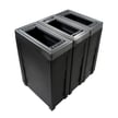 Evolve Three-Stream Cube Slim Recycling Station (Black) 