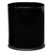 Small Round Executive Wastebasket- Black 