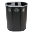 Spectrum Three-Stream Slim Recycling Station | Black-Black-Black 