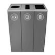 Spectrum Three-Stream Triple Slim Cube Recycling Station | Gray-Gray-Gray 