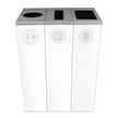 Spectrum Three-Stream Triple Slim Cube Recycling Station | White-White-White 