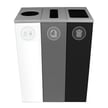 Spectrum Three-Stream Triple Slim Cube Recycling Station | White-Gray-Black 