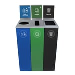 Spectrum with Signs Triple-Stream Slim Cube Recycling Station