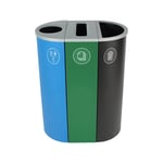 NYC Compliant Spectrum Three-Stream Slim Recycling Station 