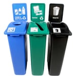 Large Simple Sort Triple Recycling Station