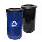 Stadium 35 Gallon Perforated Waste and Recycling Station