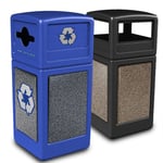 StoneTec Waste & Recycling Combo with Dome Lids