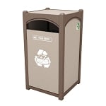 Dorset Side Load Small Pizza Box Square Recycling Bin - Configurable