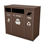 Keene Pizza Box / Trash / Recycle Bin Square Side Load Triple - Configurable