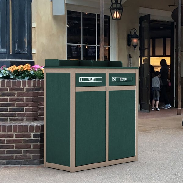 The Stratton 2-Stream Foodservice Recycling Station 