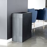 Celestial Rectangular Perforated Receptacle in Black