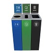 Spectrum 3-Stream Triple Slim Cube with Signs Recycling Station 