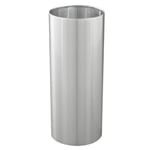 Metal Wastebasket with Satin Aluminum finish