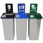 Simple Sort XL Three-Stream Recycling Station - Configurable