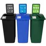 NYC Compliant Simple Sort XL Three-Stream Recycling Station 