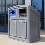 Uptown 64 Gallon Two-Stream Recycling Station - Configurable