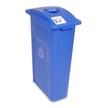 Waste Watcher in Blue with Cans and Bottles Opening 