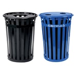 Oakley Dual 36-Gallon Slatted Waste & Recycling Combo