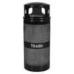 34 Gallon Perforated Trash Container with Dome Lid 