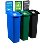 NYC Compliant Large Simple Sort Triple Recycling Station