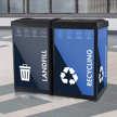 ErgoCan Square Two-Stream Recycling Station 